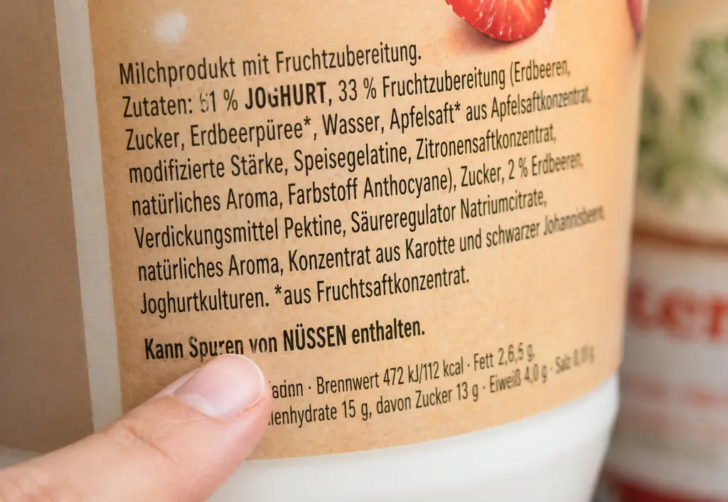 Product label with ingredients and warning label.