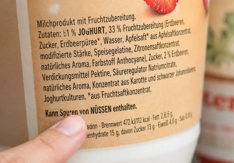 Product label with ingredients and warning label.